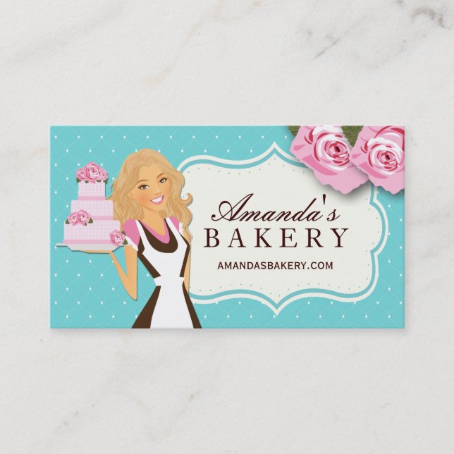 Cartes de visite de boulangerie de gâteau (Devant)