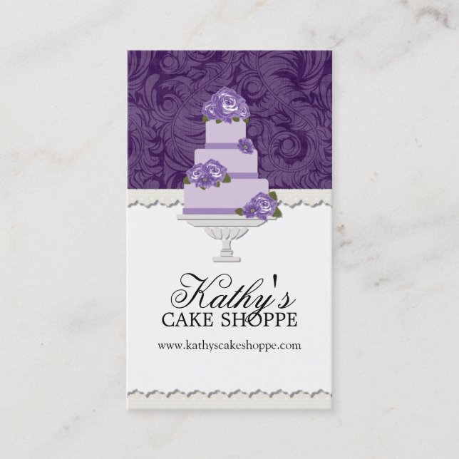 Cartes de visite de boulangerie de gâteau de (Devant)