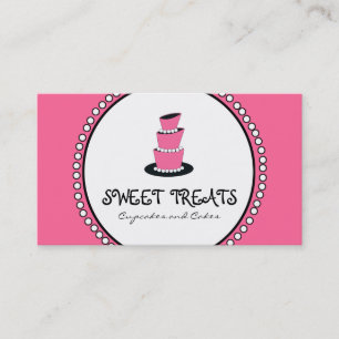 Cartes de visite de boulangerie de gâteau de petit
