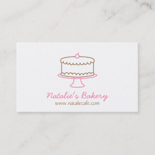 Cartes de visite de boulangerie de gâteaux artisan