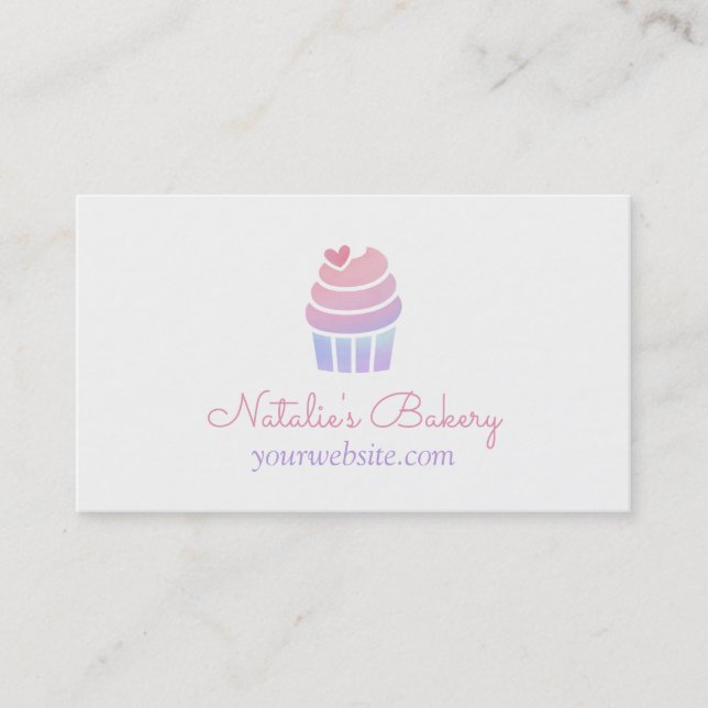 Cartes de visite de boulangerie de petit gâteau de (Devant)