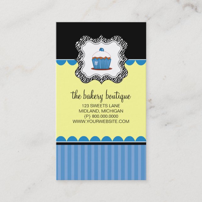 Cartes de visite de boulangerie ou de magasin de (Devant)