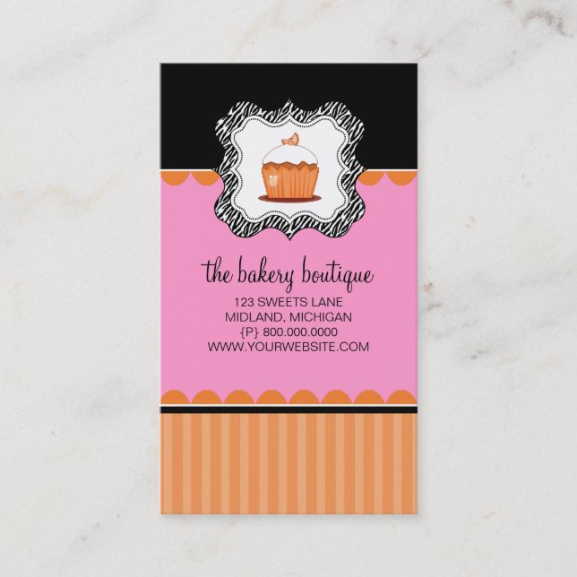Cartes de visite de boulangerie ou de magasin de (Devant)