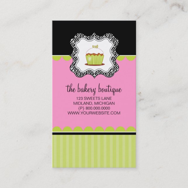 Cartes de visite de boulangerie ou de magasin de (Devant)