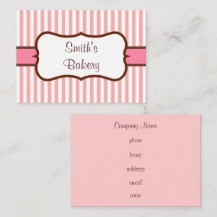 Cartes de visite de boulangerie rétro