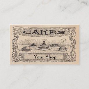 cartes de visite de boulangerie vintage