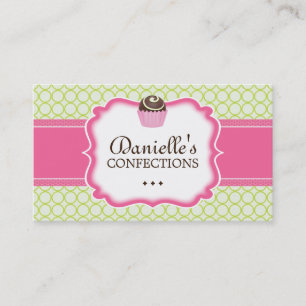 Cartes de visite de boule de gâteau d'amusement