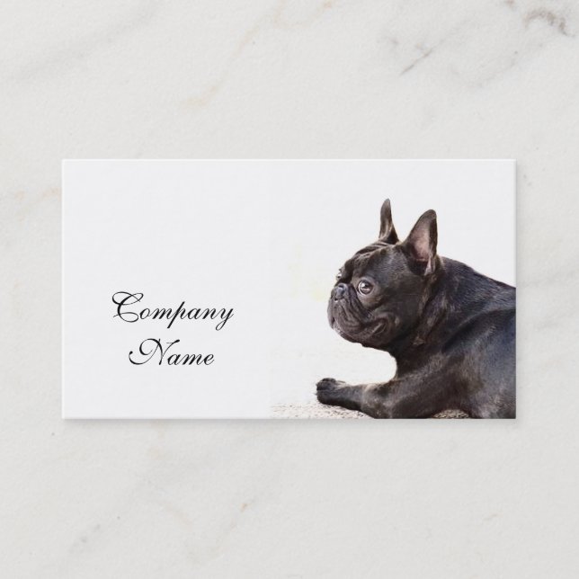 Cartes de visite de bouledogue français (Devant)