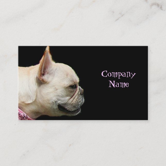 Cartes de visite de bouledogue français (Devant)