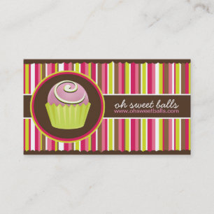 Cartes de visite de boules de gâteau