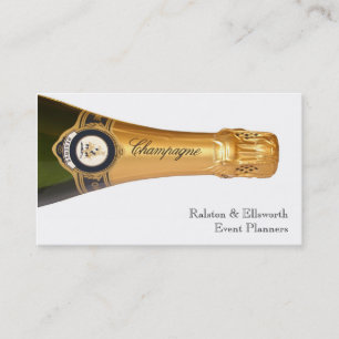 Cartes de visite de bouteilles de champagne