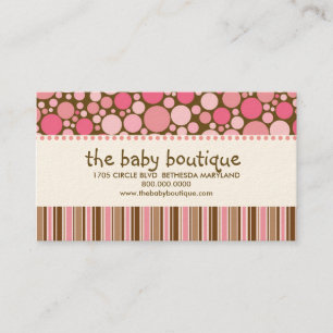 Cartes de visite de boutique de bébé