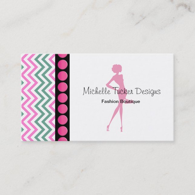 Cartes de visite de boutique de mode (Devant)