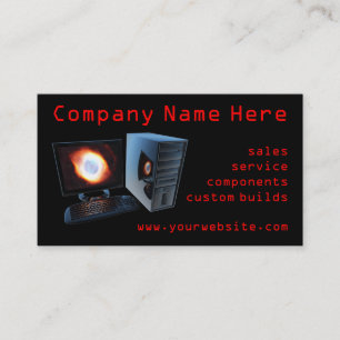 Cartes de visite de boutique informatique