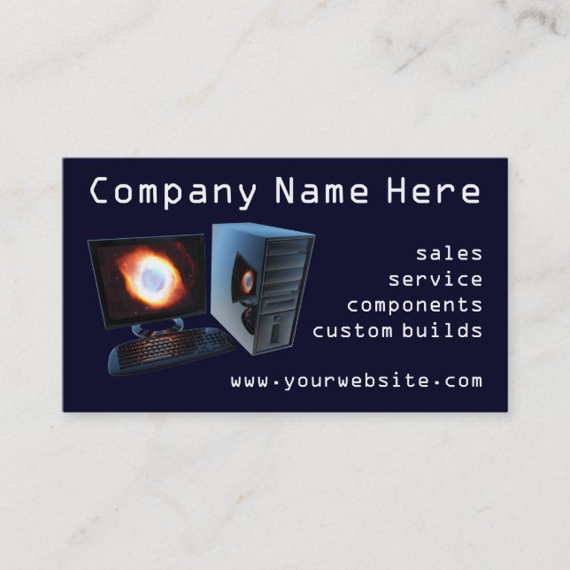 Cartes de visite de boutique informatique #2 (Devant)