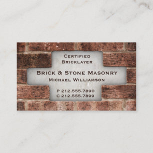 Cartes de visite de brique de maçon et de