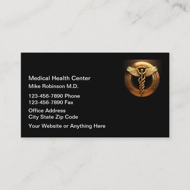 Cartes de visite de bureau Médicale Centre Classé (Devant)