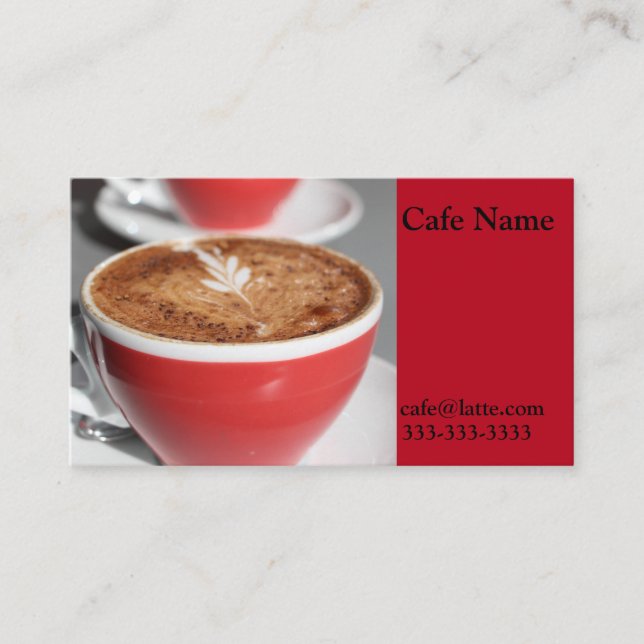 Cartes de visite de café (Devant)