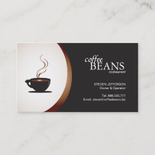 Cartes de visite de café-restaurant ou de