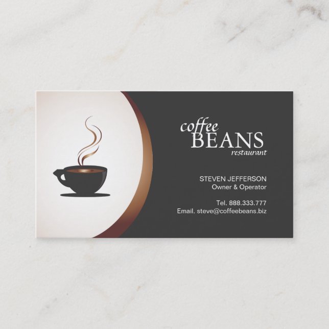 Cartes de visite de café-restaurant ou de (Devant)