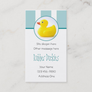 Cartes de visite de canards en caoutchouc