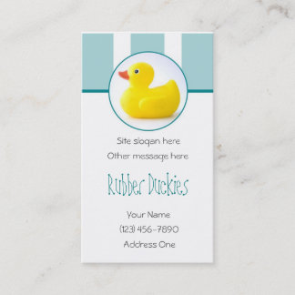 Cartes de visite de canards en caoutchouc