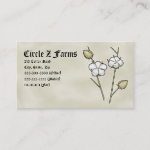 Cartes de visite de capsule de coton