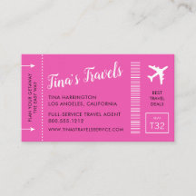 Cartes de visite de carte d'embarquement