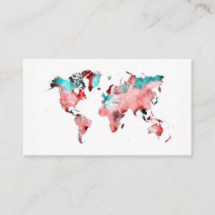 cartes de visite de carte du monde