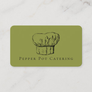 Cartes de visite de casquette de chef