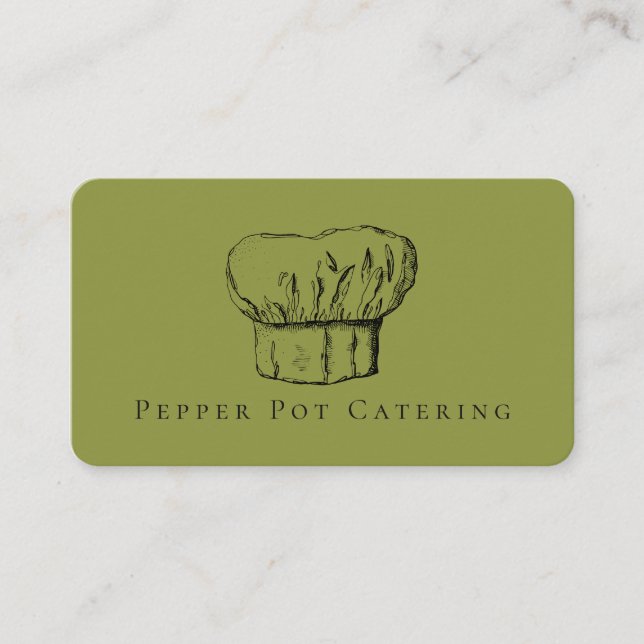 Cartes de visite de casquette de chef (Devant)