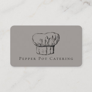 Cartes de visite de casquette de chef