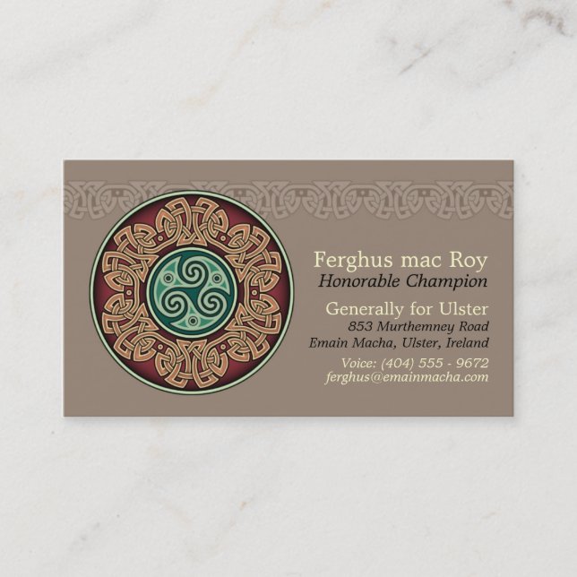 Cartes de visite de cercle de Knotwork (Devant)