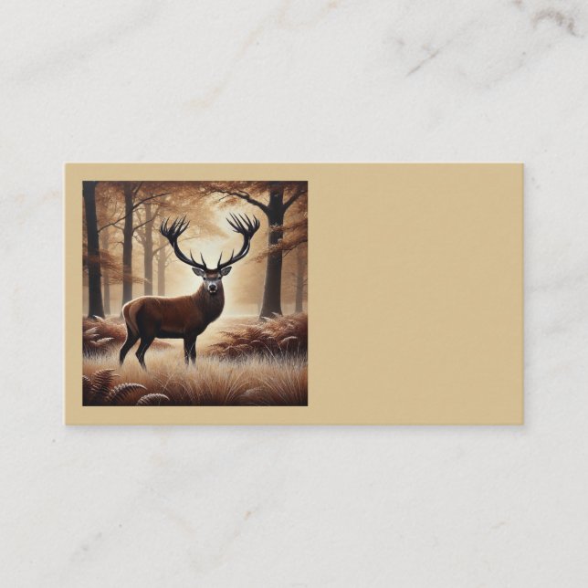 Cartes de visite de cerfs d'automne (Devant)