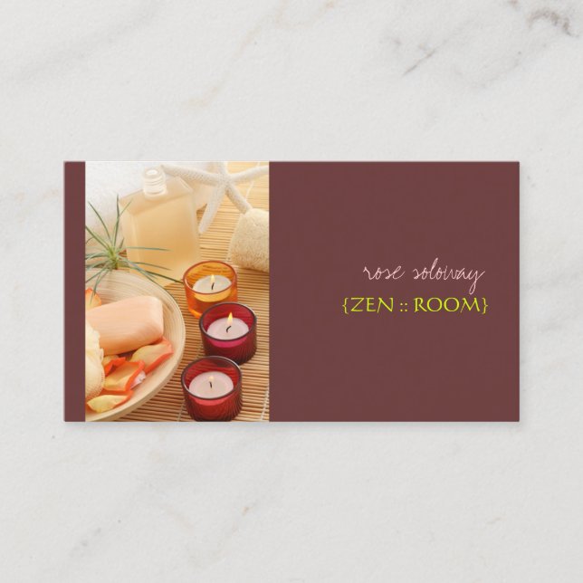 cartes de visite de chambre zen (Devant)