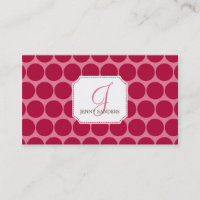 Cartes de visite de charme - Rouge/rose