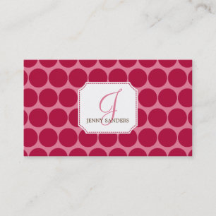 Cartes de visite de charme - Rouge/rose
