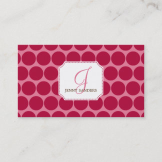 Cartes de visite de charme - Rouge/rose