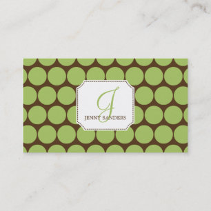 Cartes de visite de charme - Vert/Brown