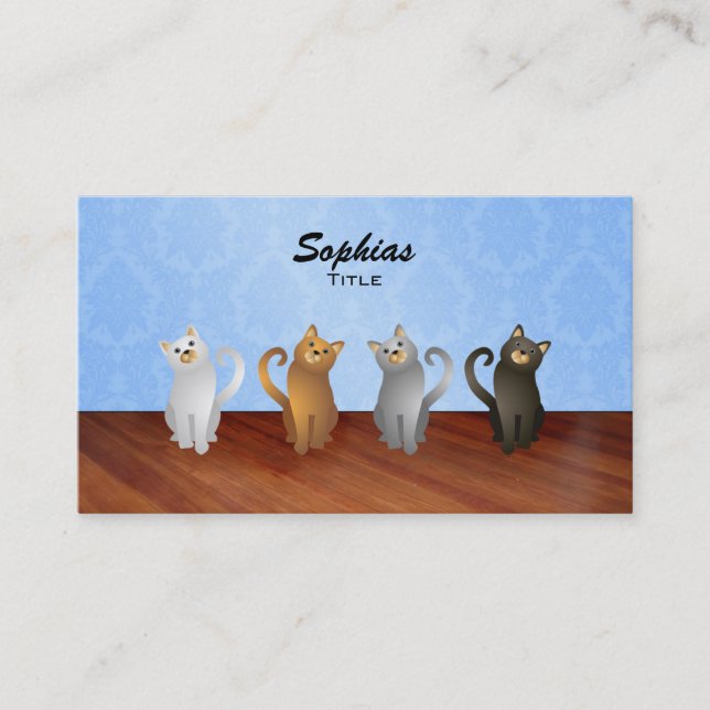 Cartes de visite de chat (Devant)