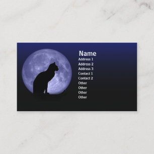 Cartes de visite de chat noir