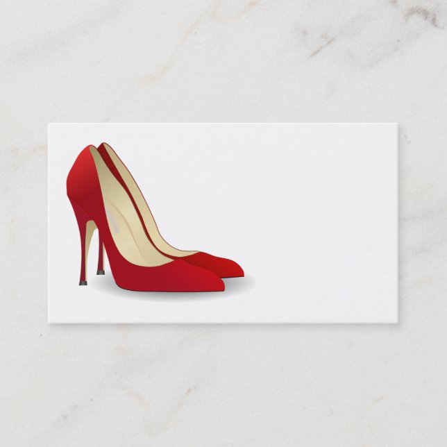 CARTES DE VISITE DE CHAUSSURES ROUGES À HAUT NIVEA (Devant)