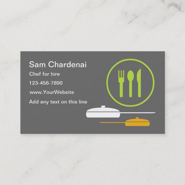Cartes de visite de chef (Devant)