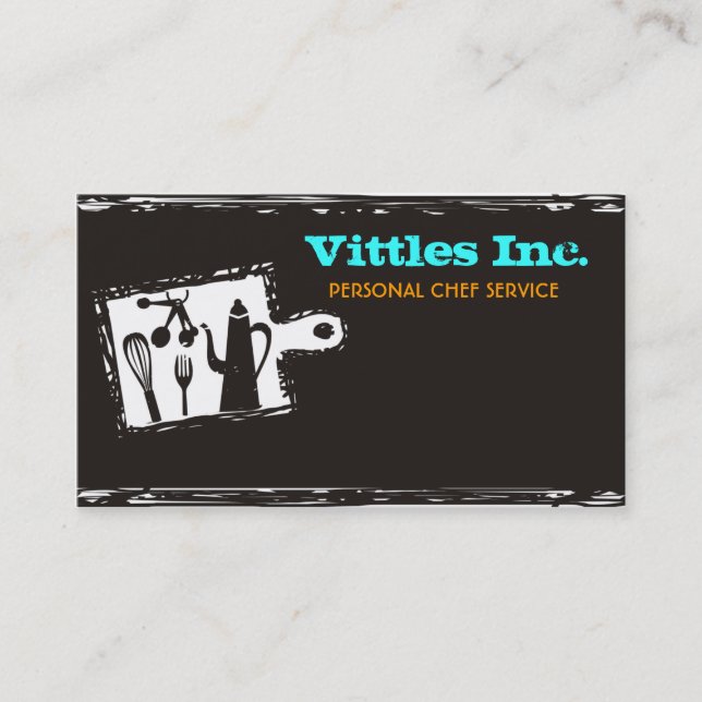 cartes de visite de chef de batteries de cuisine (Devant)
