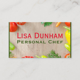 Cartes de visite de chef personnel