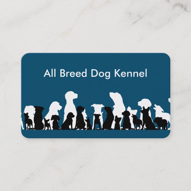 Cartes de visite de chenil de chien (Devant)