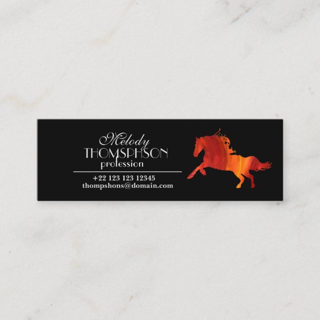 Cartes de visite de cheval (Devant)