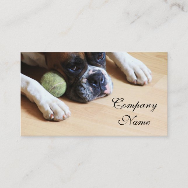 Cartes de visite de chien de boxeur (Devant)