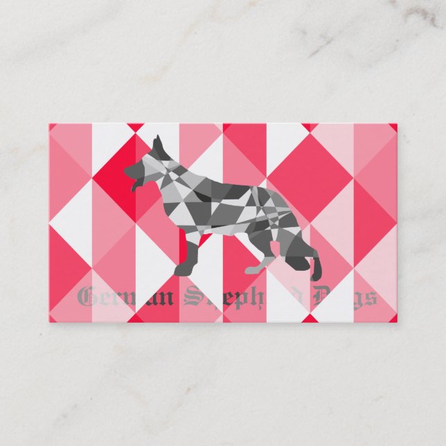 Cartes de visite de chiens bergers (Devant)