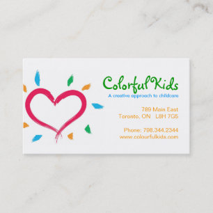Cartes de visite de Childcare